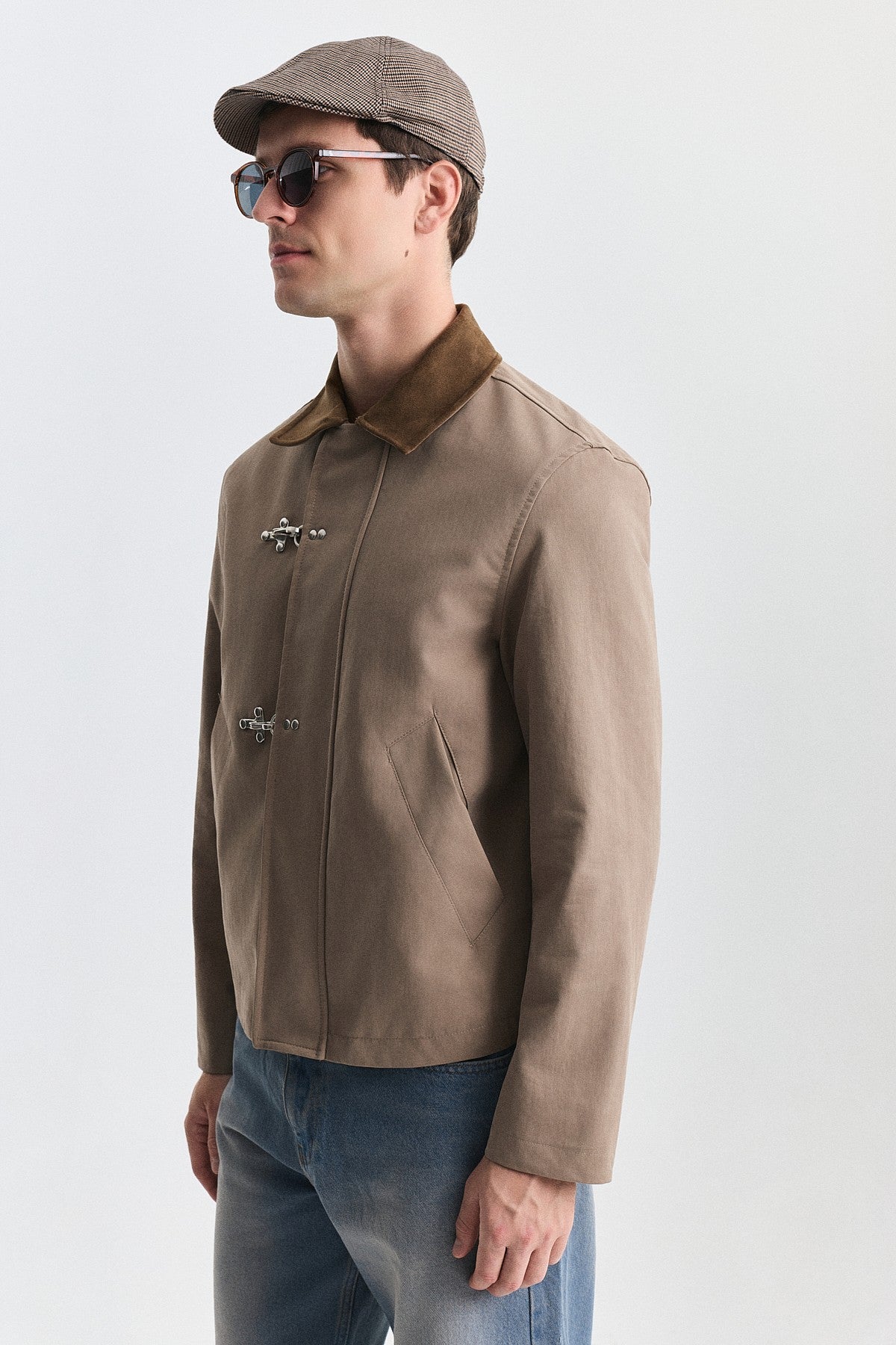 Metal Süslü Düğmeli Regular Fit Mont