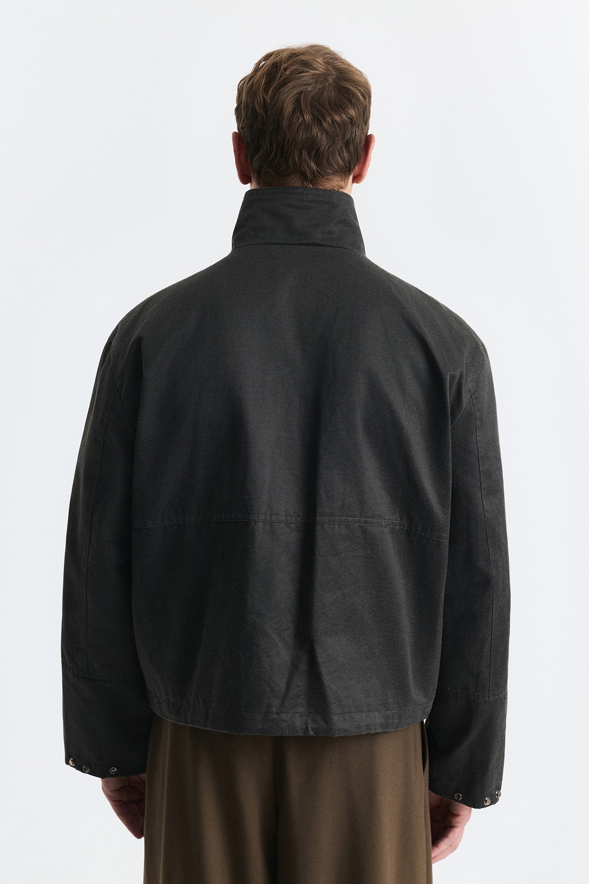 Crop Fit Dik Yaka Mont