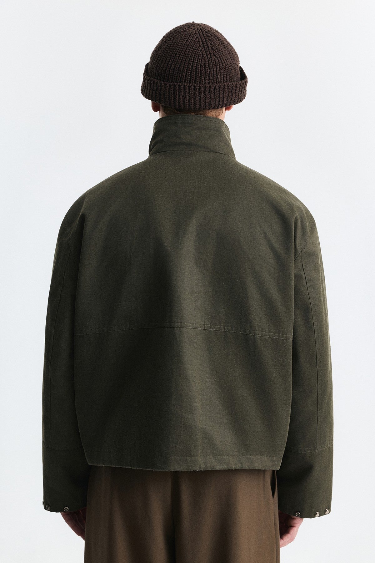 Crop Fit Dik Yaka Mont