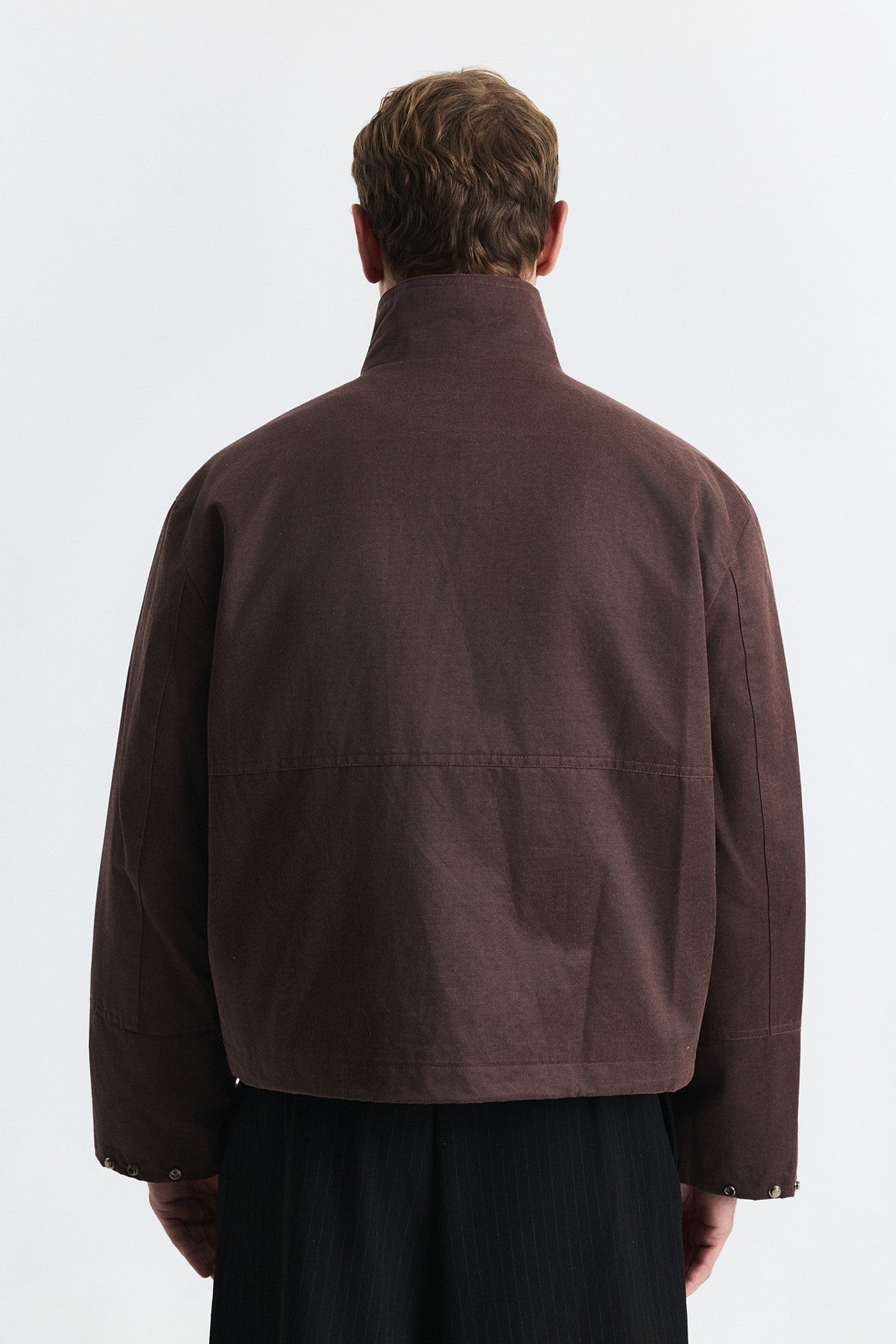 Crop Fit Dik Yaka Mont
