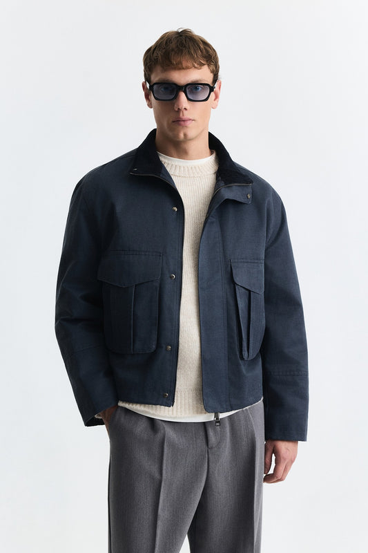 Crop Fit Dik Yaka Mont