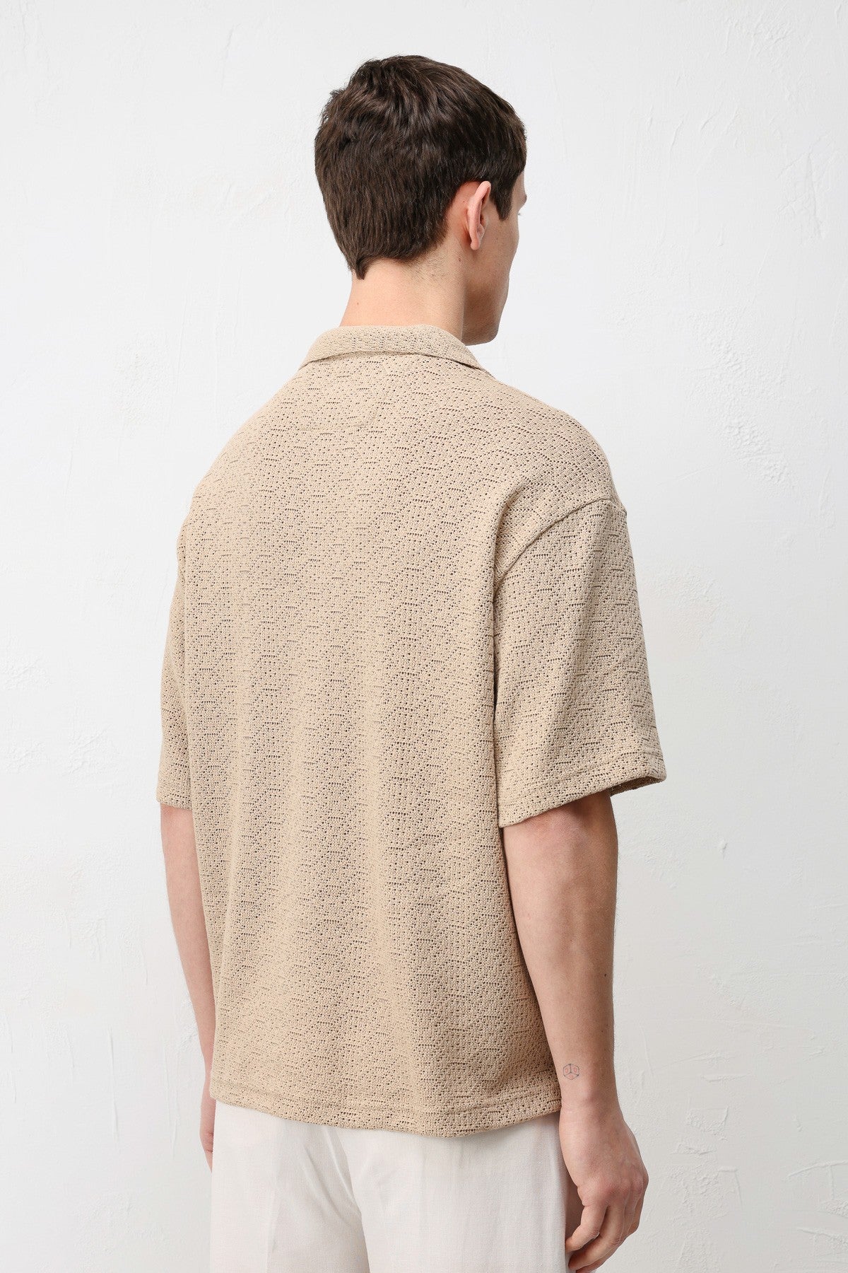 Örgü Dokulu Erkek T-Shirt