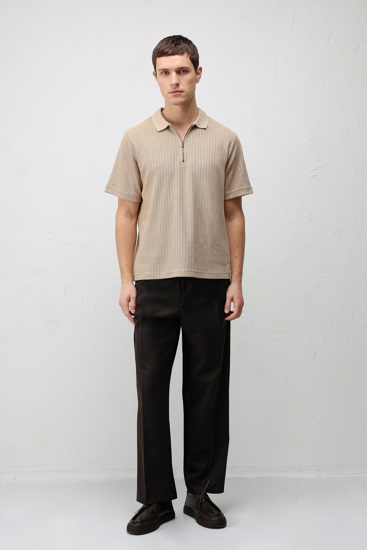 Antioch Dokulu Örme Polo Yaka Erkek T-Shirt