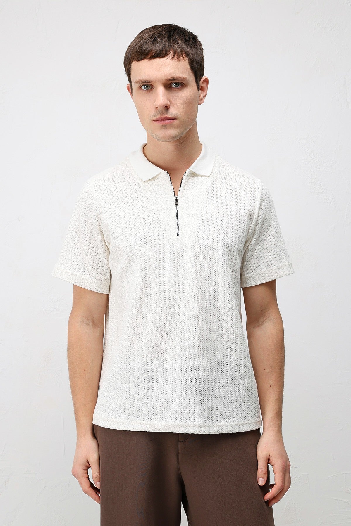 Antioch Dokulu Örme Polo Yaka Erkek T-Shirt