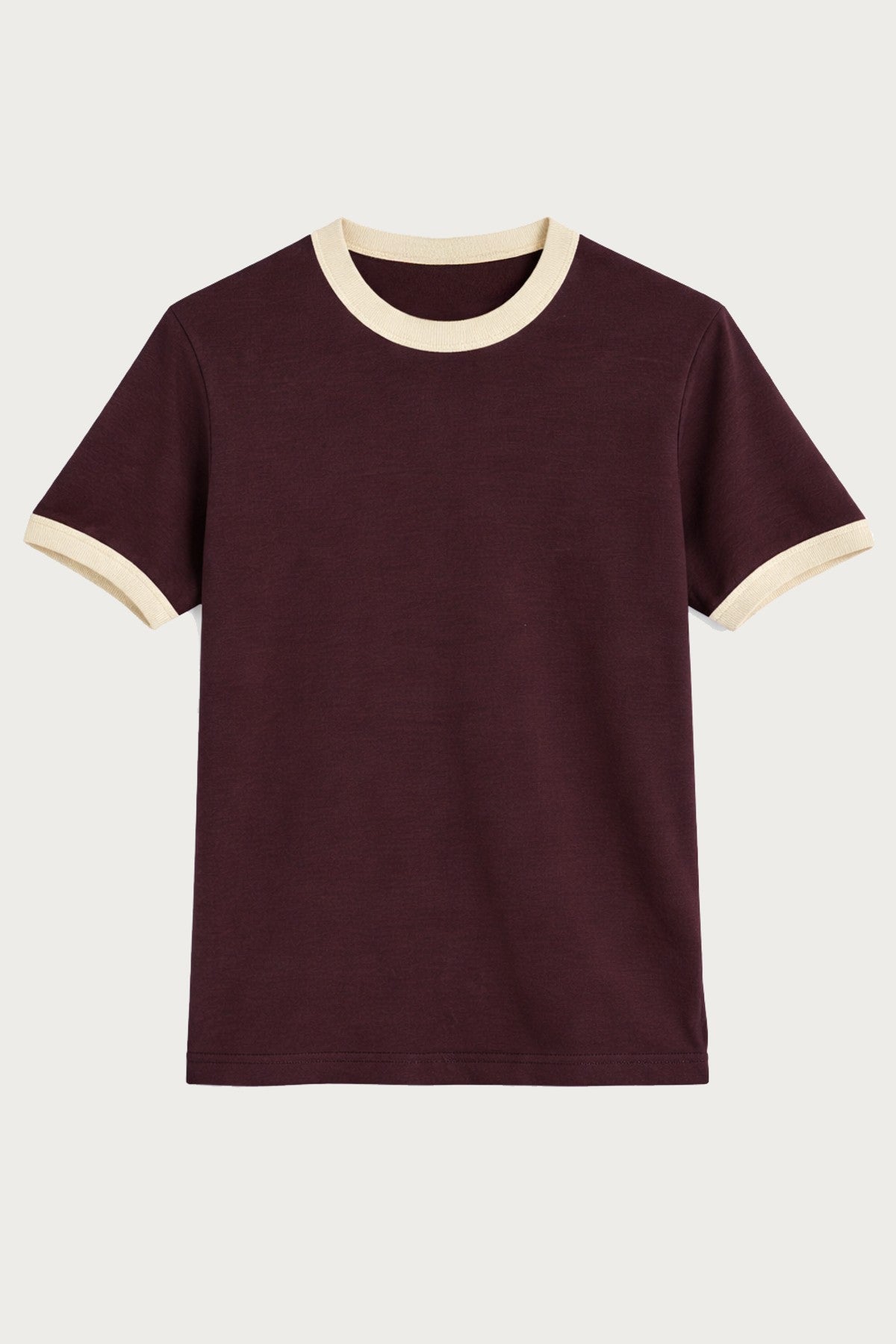Antioch Haki Kontrast Yaka Erkek T-Shirt
