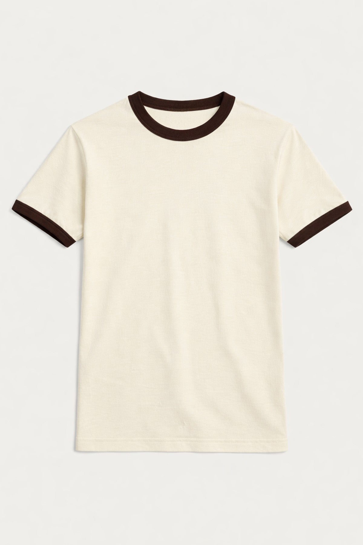 Antioch Haki Kontrast Yaka Erkek T-Shirt