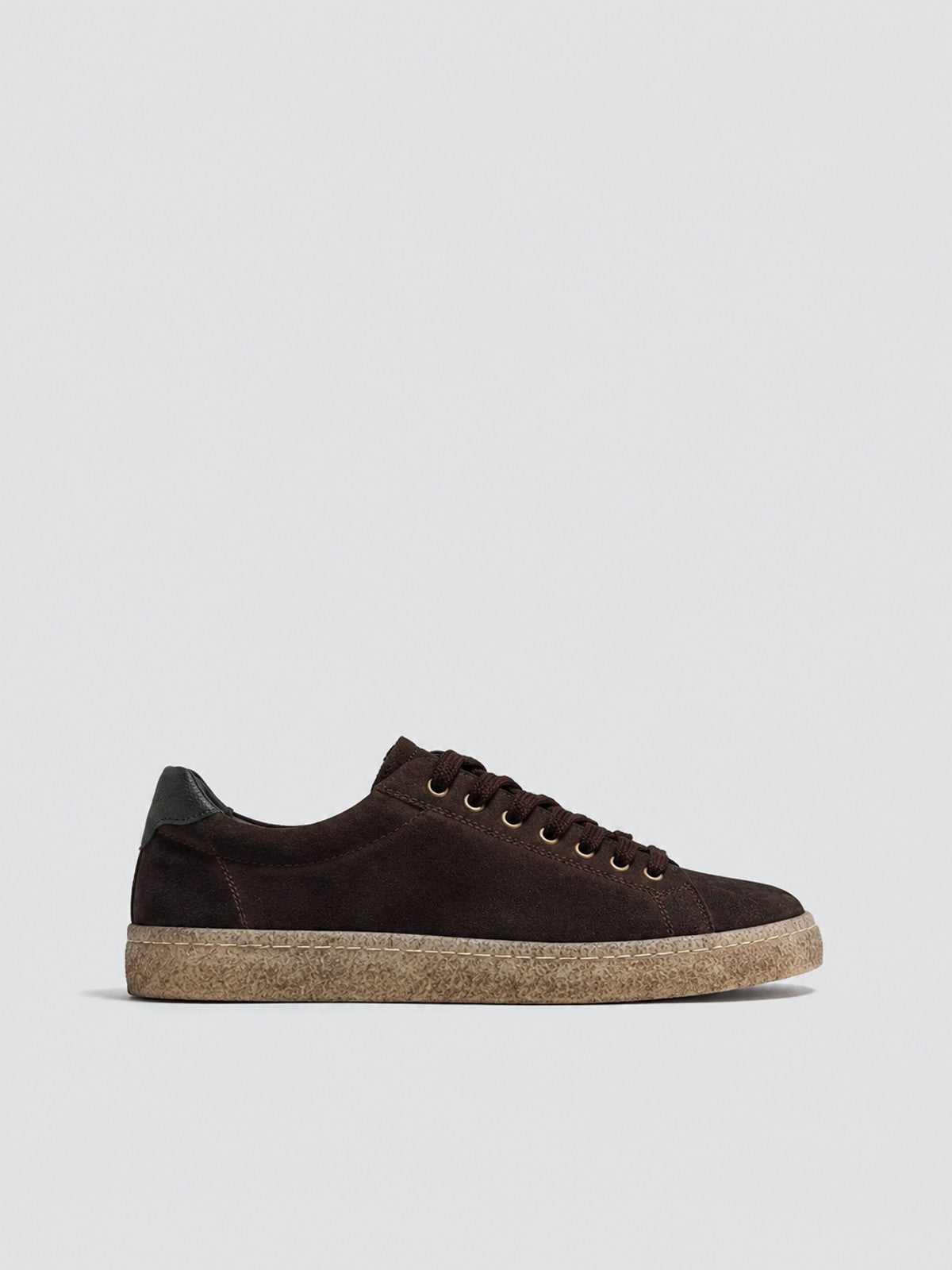 Kontrast Tabanlı %100 Süet Sneaker