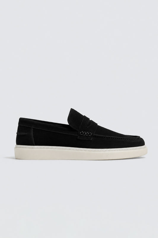Kalın Tabanlı %100 Süet Loafer