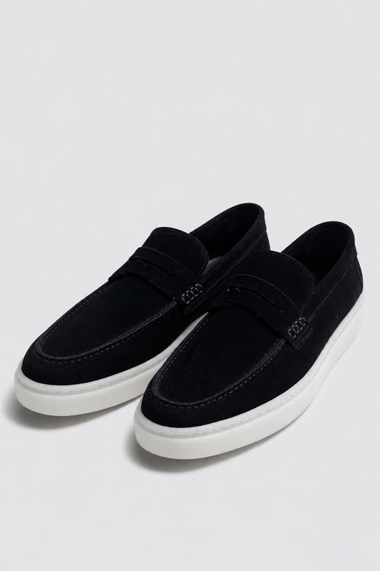 Kalın Tabanlı %100 Süet Loafer