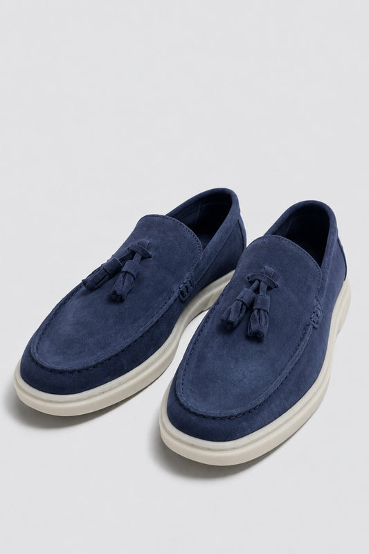 Püsküllü %100 Süet Loafer