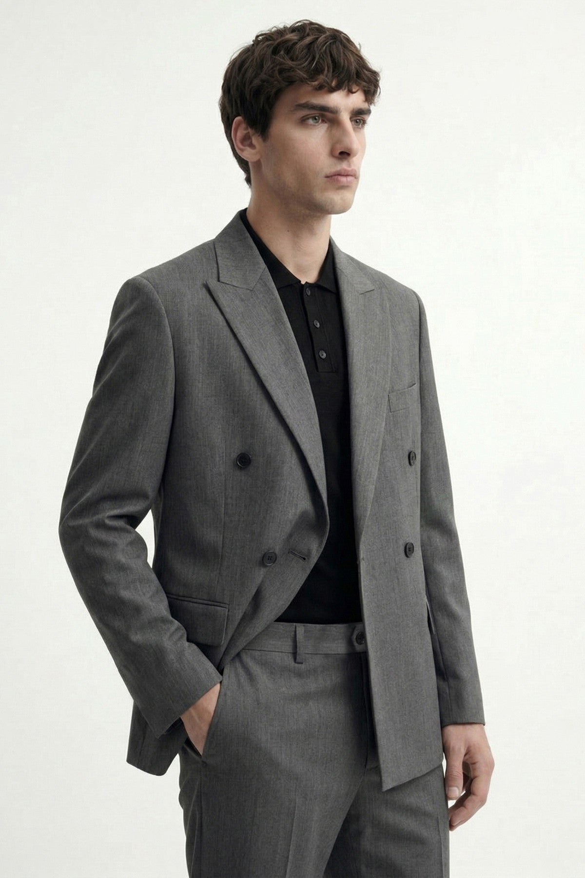 Antioch Kruvaze Çizgili Erkek Takım Elbise