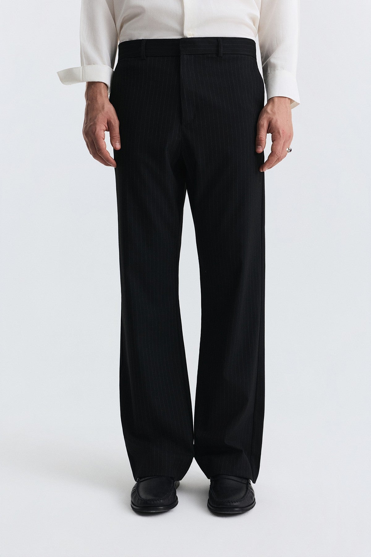 Crop Fit Çizgili Takım