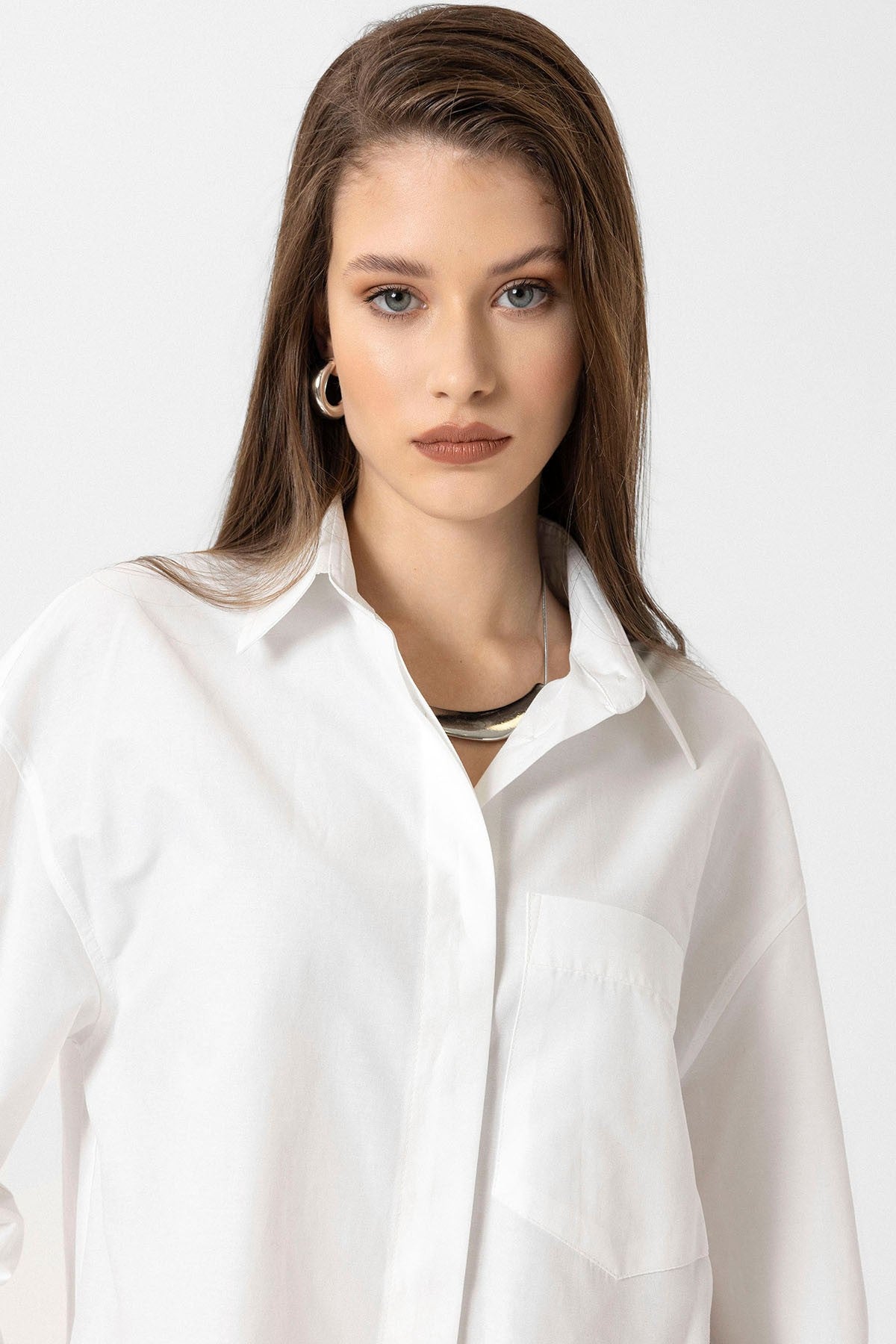 Antioch Kadın Basic Poplin Gömlek