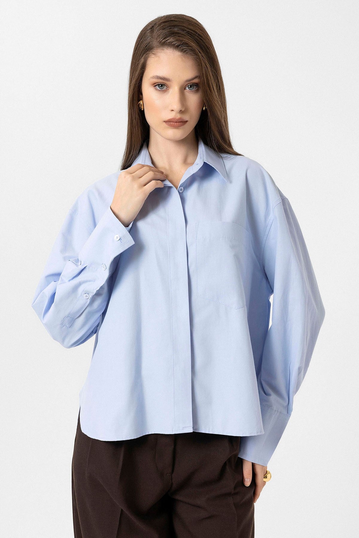 Antioch Kadın Basic Poplin Gömlek