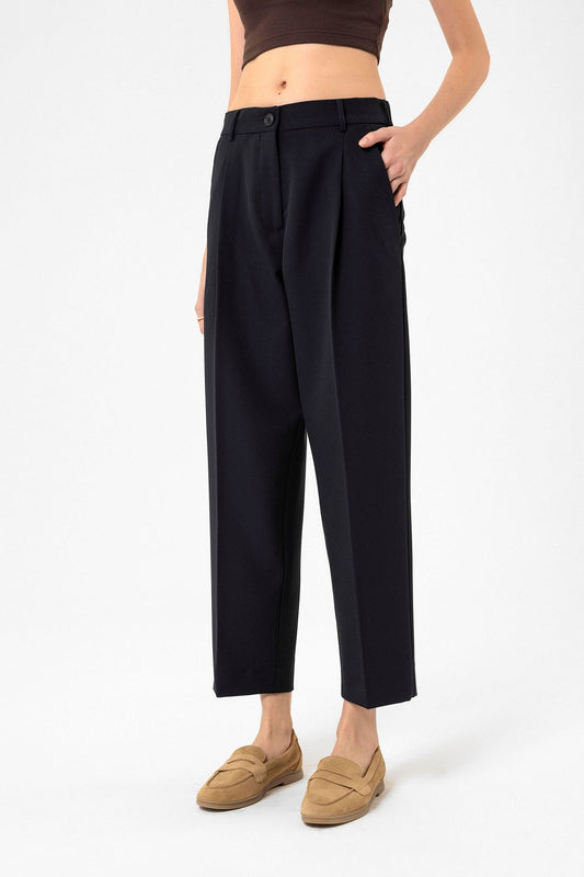 Antioch Kadın Yüksek Bel Straight Fit Kısa Pantolon