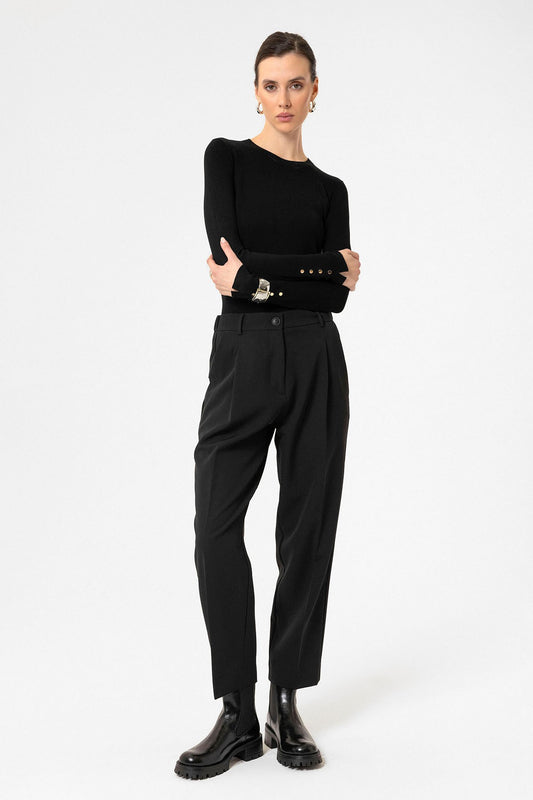 Antioch Kadın Yüksek Bel Straight Fit Kısa Pantolon