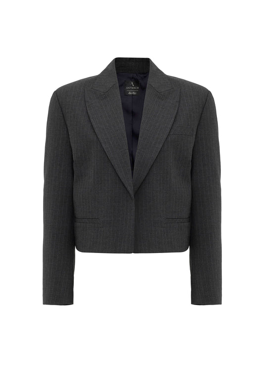 Antioch Relax Fit Düğmesiz Crop Kadın Blazer Ceket