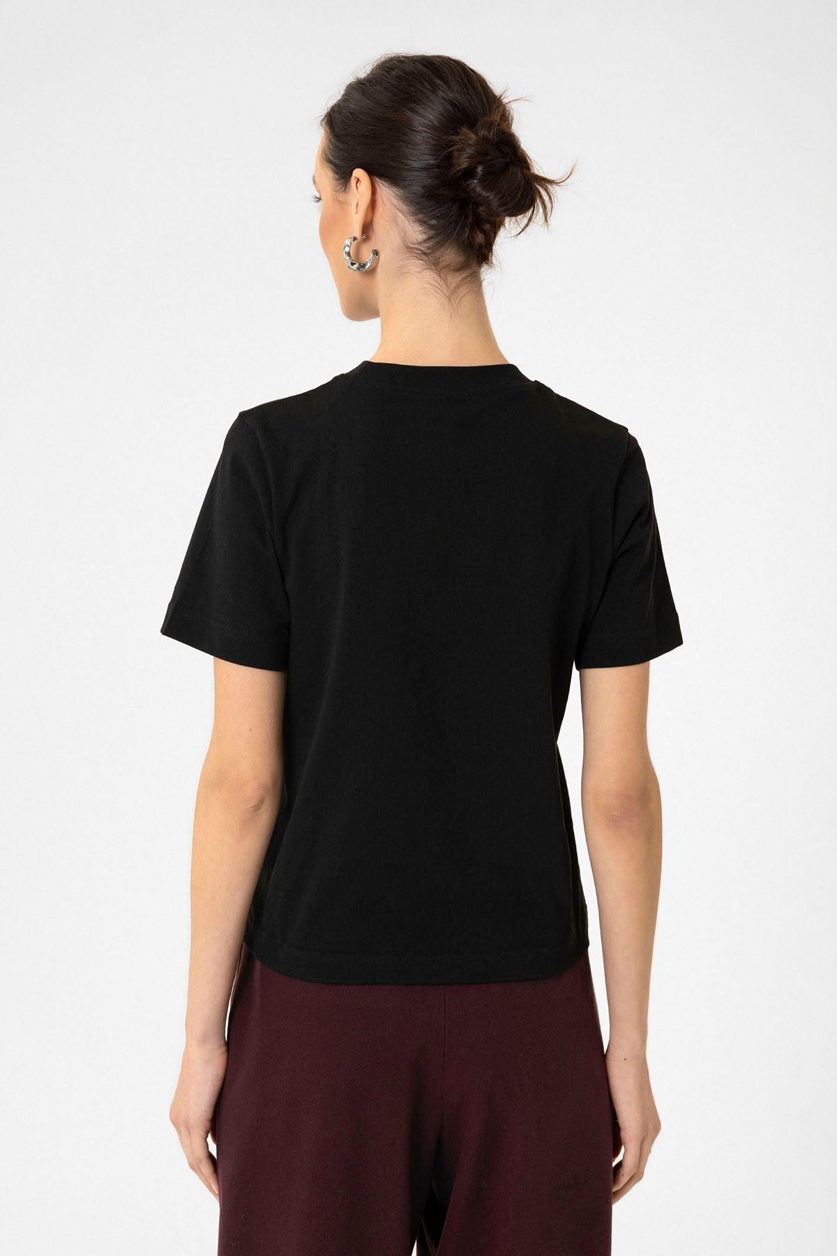 Antioch Kadın Bisiklet Yaka Basic T-Shirt