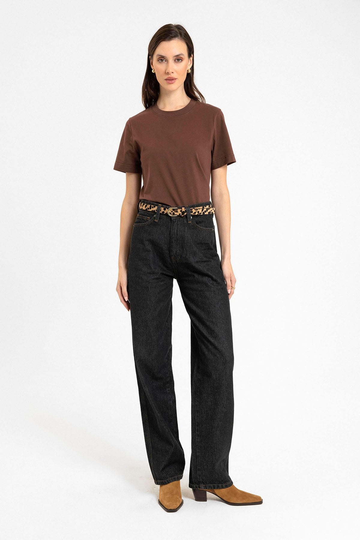 Antioch Kadın Bisiklet Yaka Basic T-Shirt