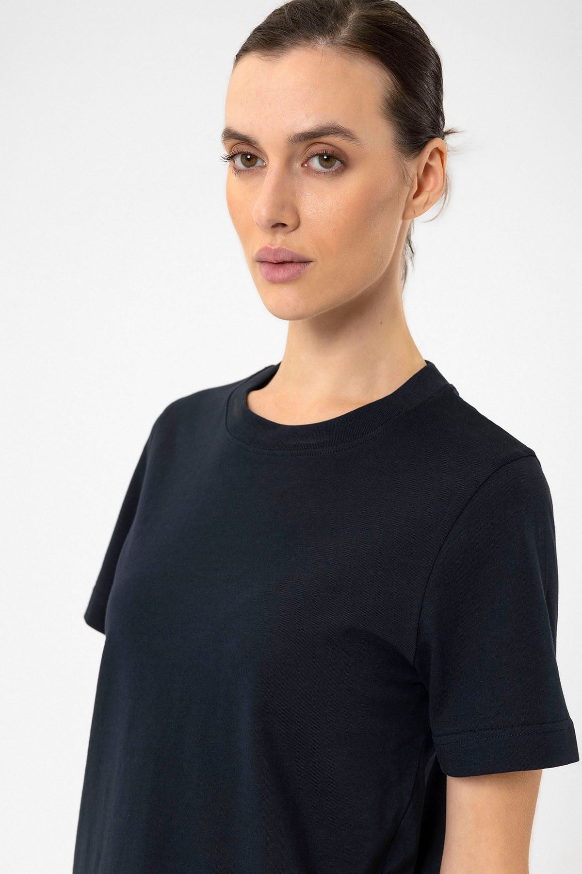 Antioch Kadın Bisiklet Yaka Basic T-Shirt