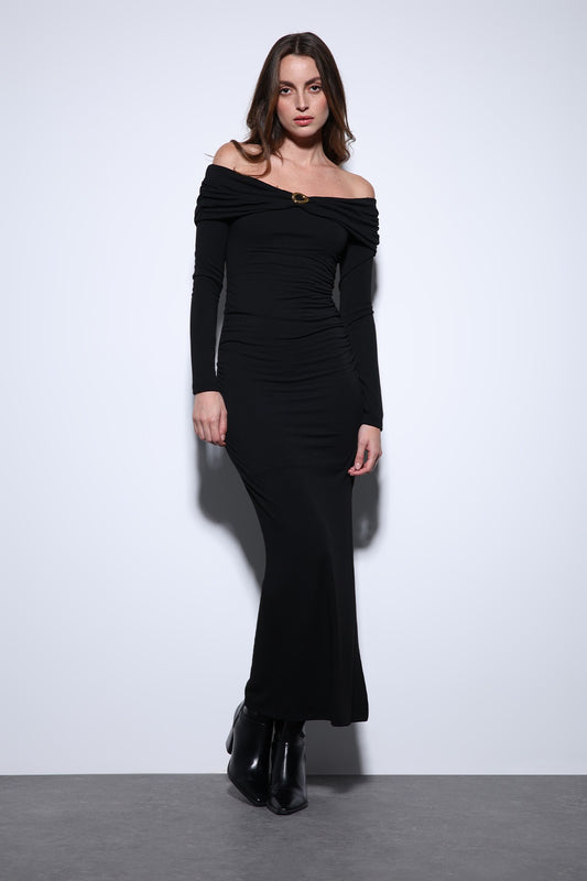 Antioch Drape Detaylı Aksesuarlı Elbise