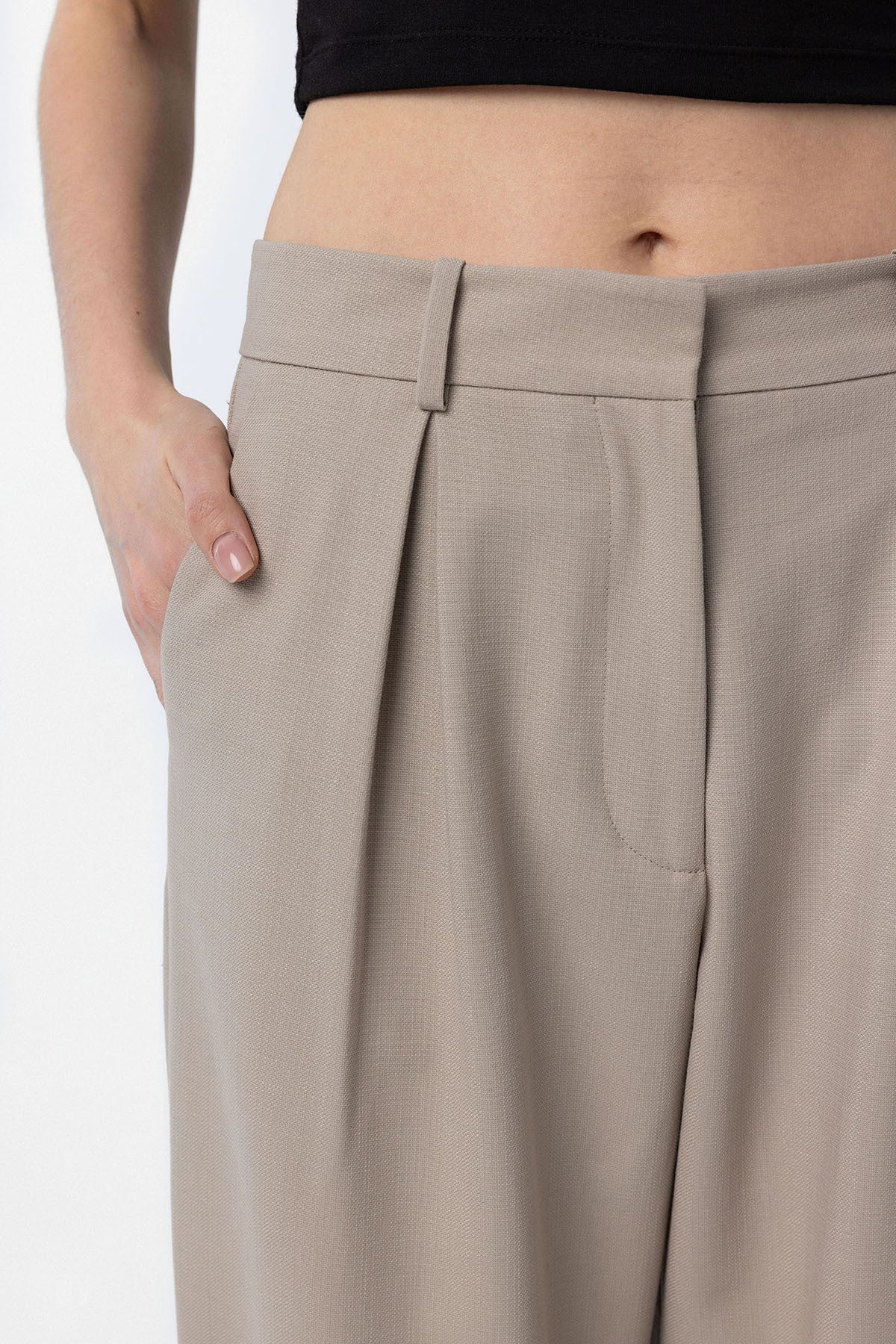 Antioch Pilili Soft Bilek Boyu Kadın Pantolon