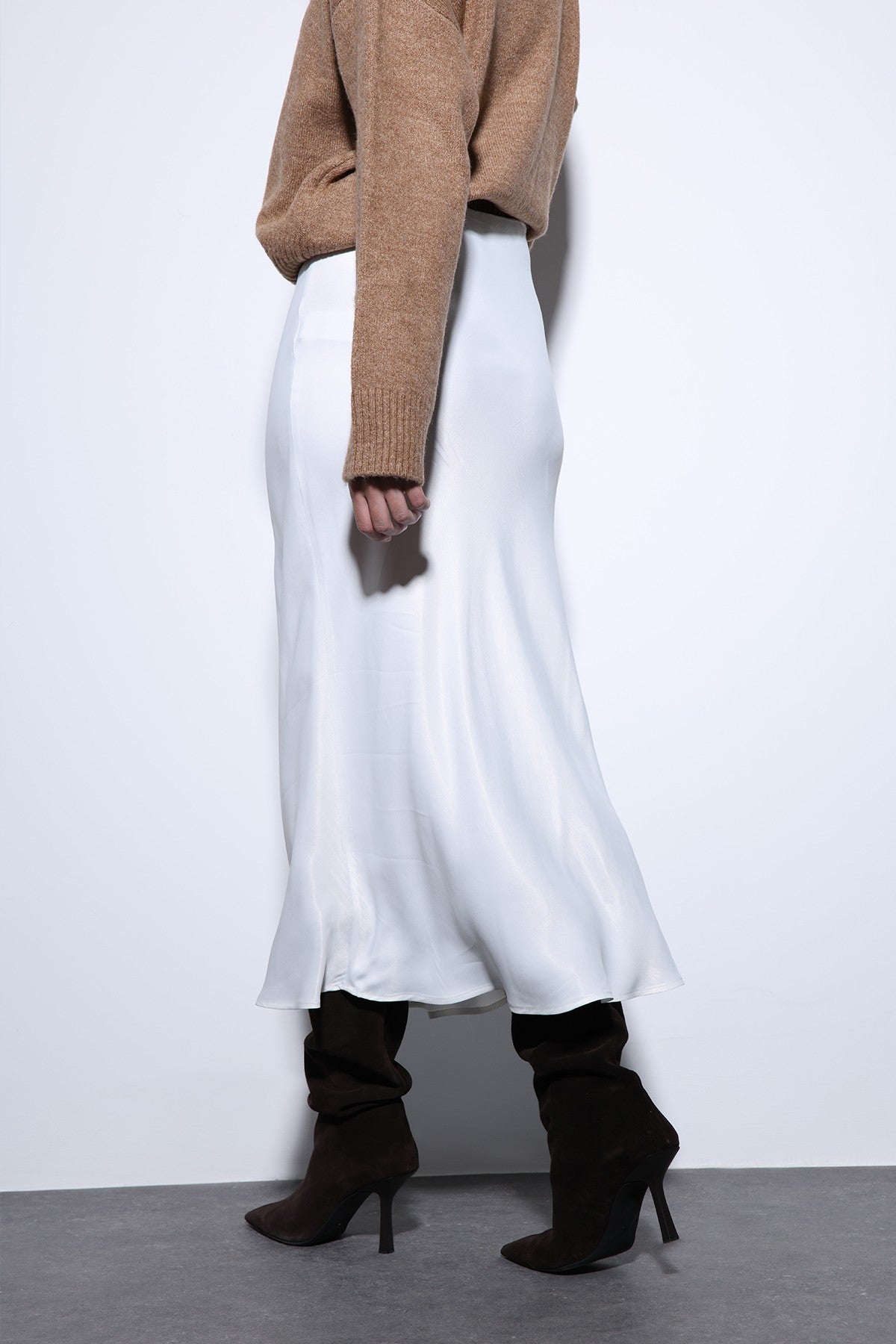 Antioch Saten Midi Etek