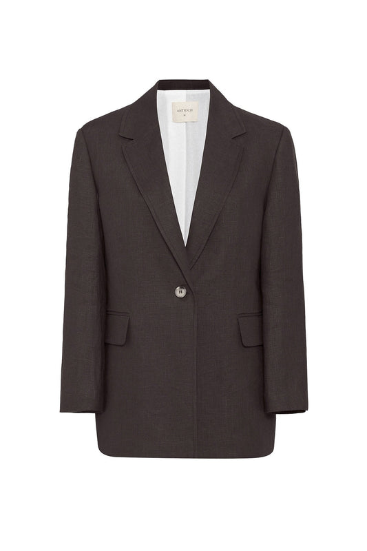 Antioch 100% Keten Kadın Blazer Ceket
