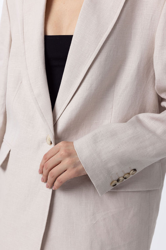 Antioch 100% Keten Kadın Blazer Ceket