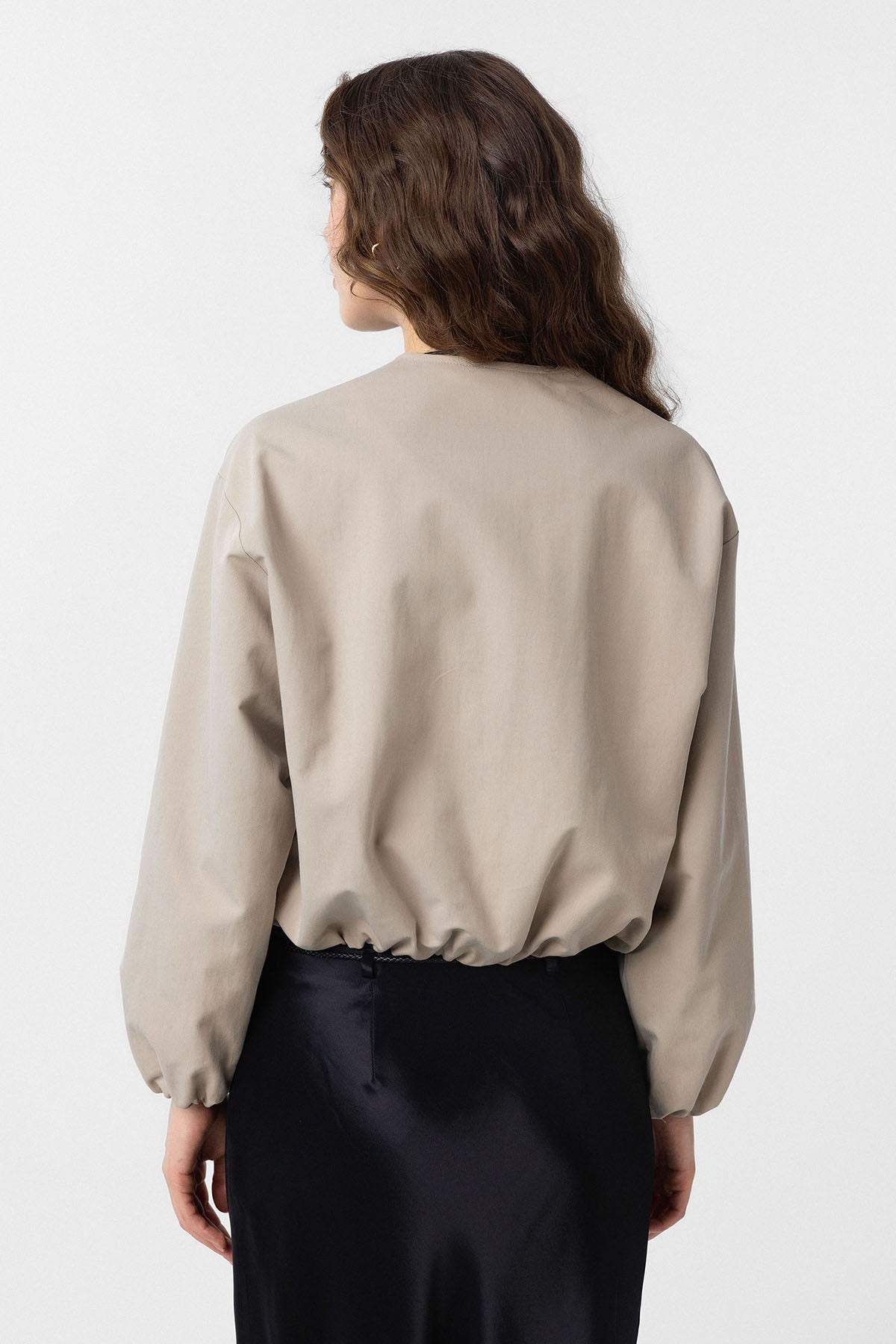 Crop Kadın Bomber Mont