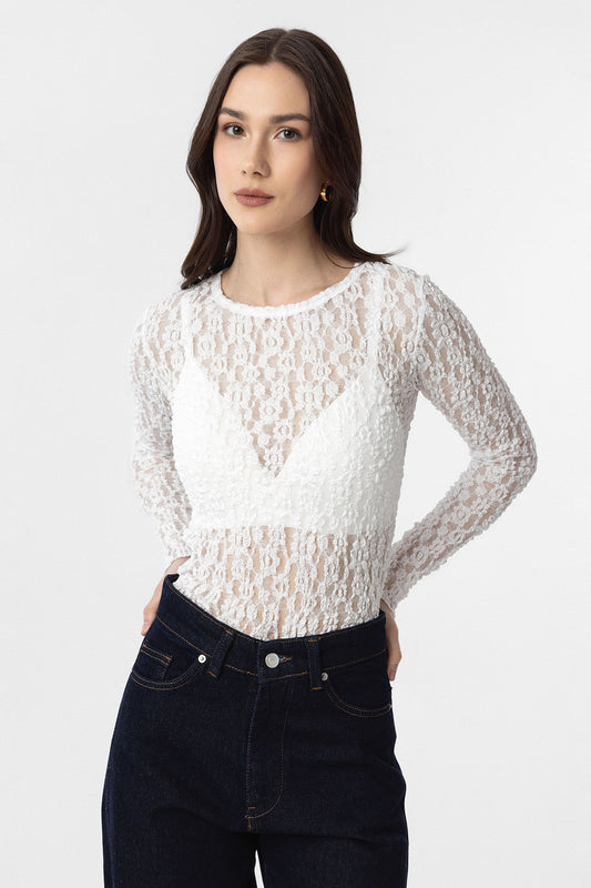 Antioch Dantel Transparan Kadın Top
