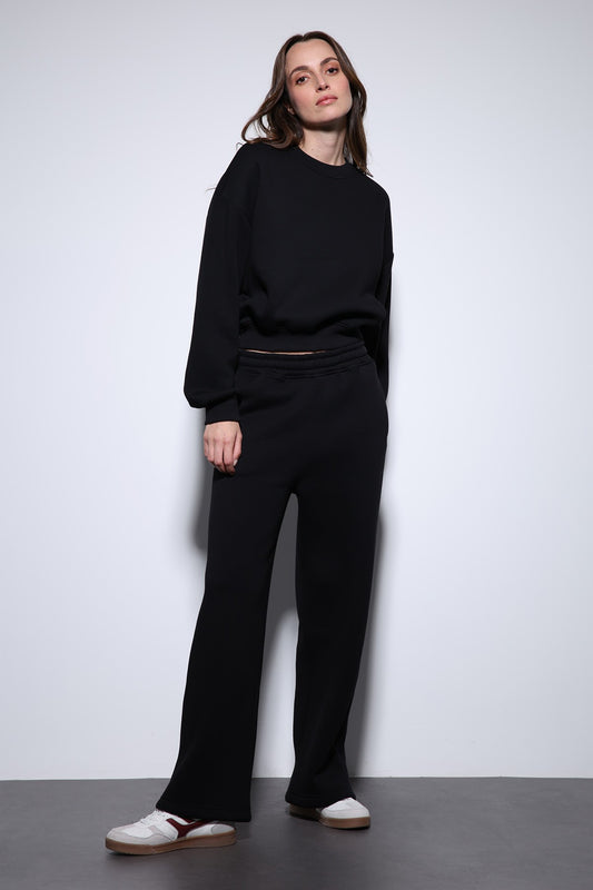 Antioch Siyah Basic Kadın Sweatshirt