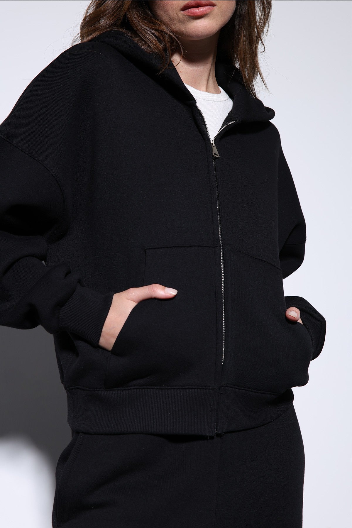 Antioch Fermuarlı Kapüşonlu Kadın Sweatshirt