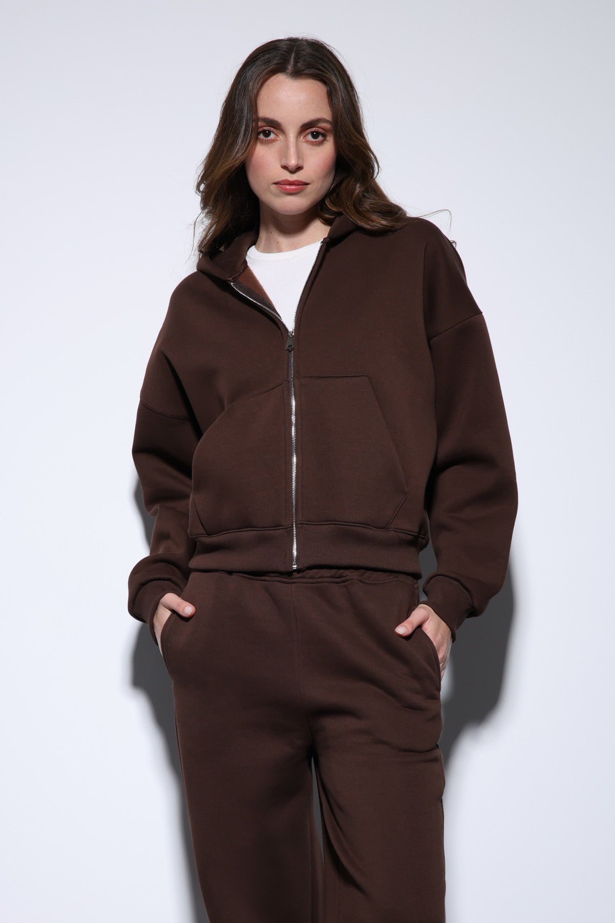 Antioch Fermuarlı Kapüşonlu Kadın Sweatshirt