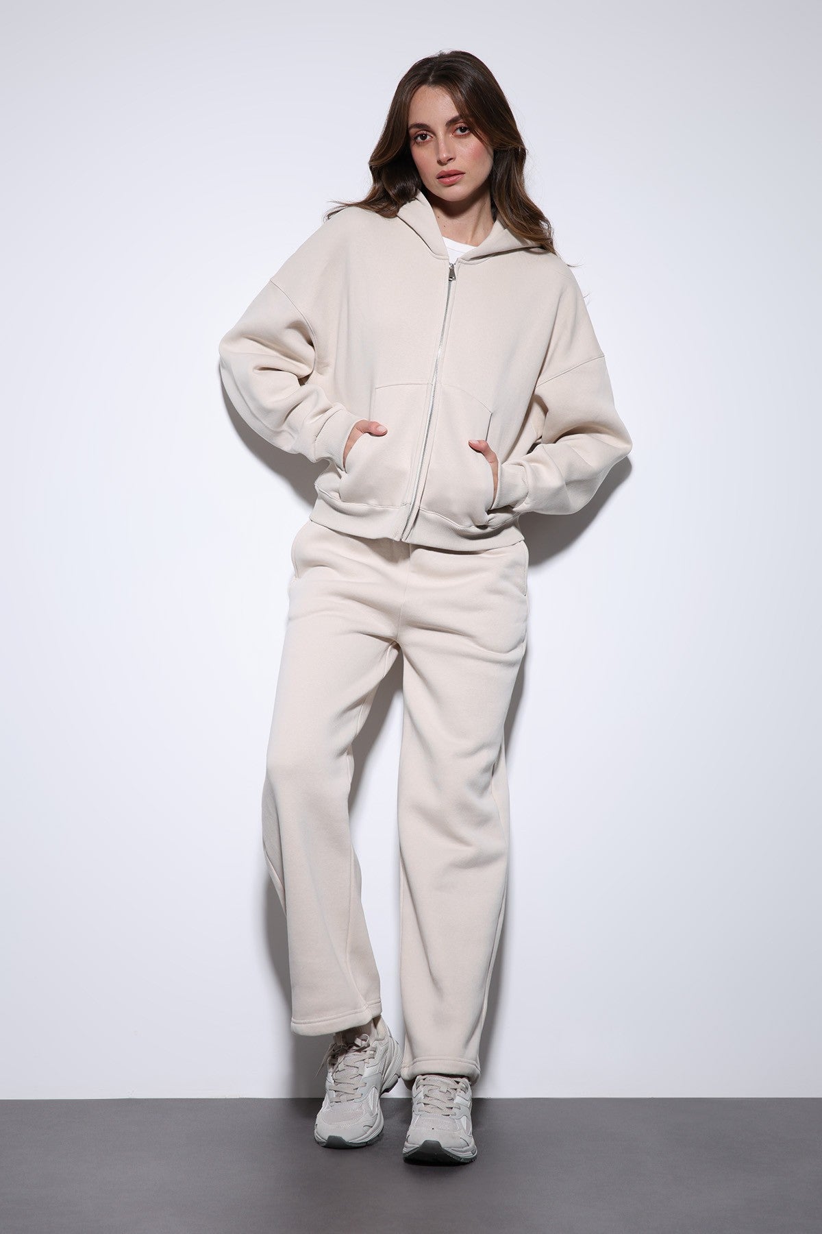 Antioch Fermuarlı Kapüşonlu Kadın Sweatshirt