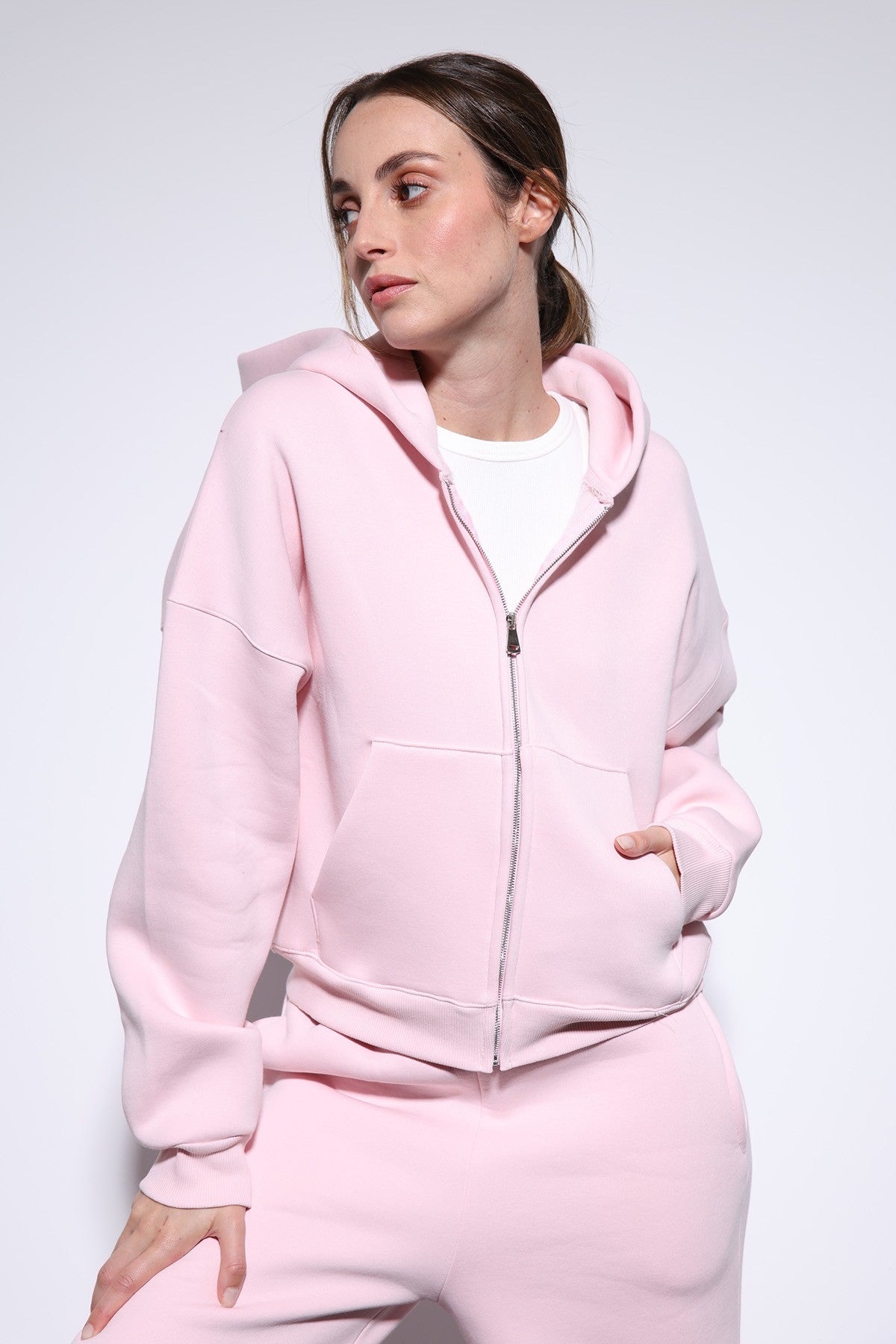 Antioch Fermuarlı Kapüşonlu Kadın Sweatshirt