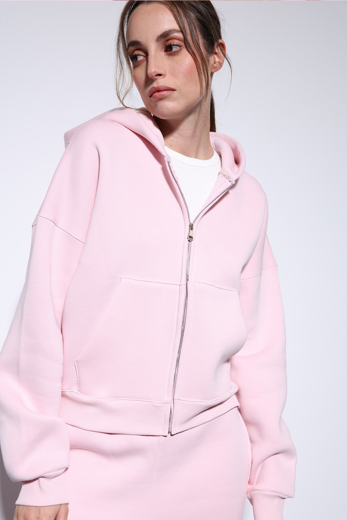 Antioch Fermuarlı Kapüşonlu Kadın Sweatshirt