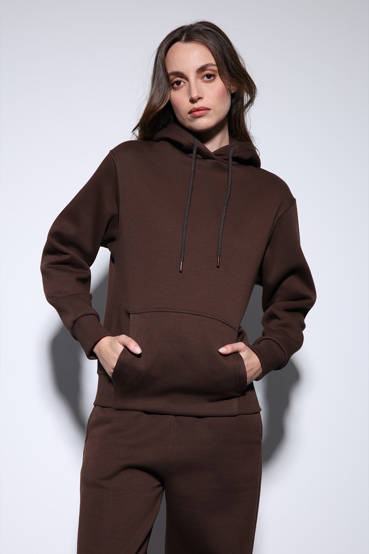 Antioch Kapüşonlu Basic Kadın Sweatshirt