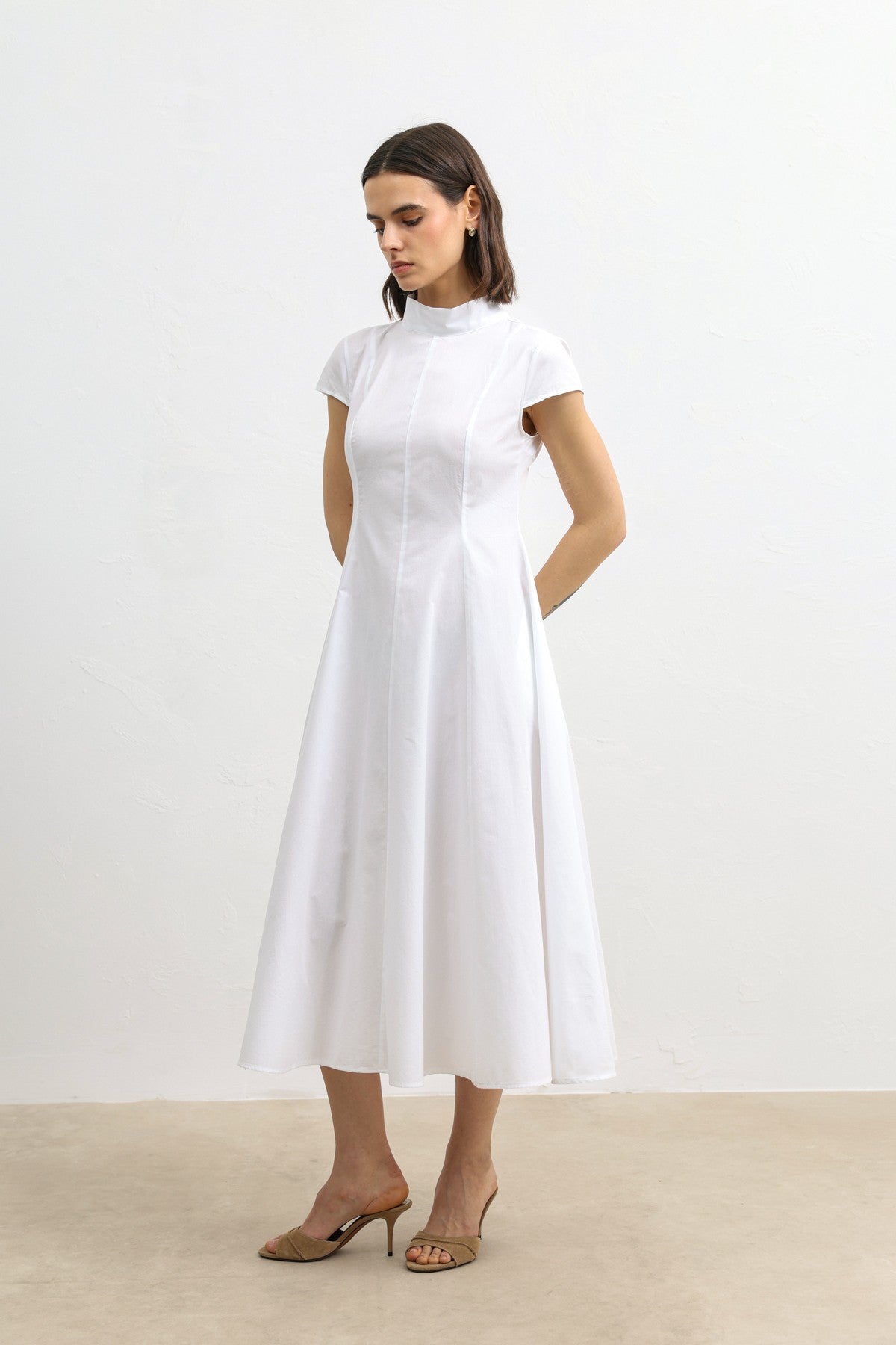 Antioch Poplin Kadın Midi Elbise