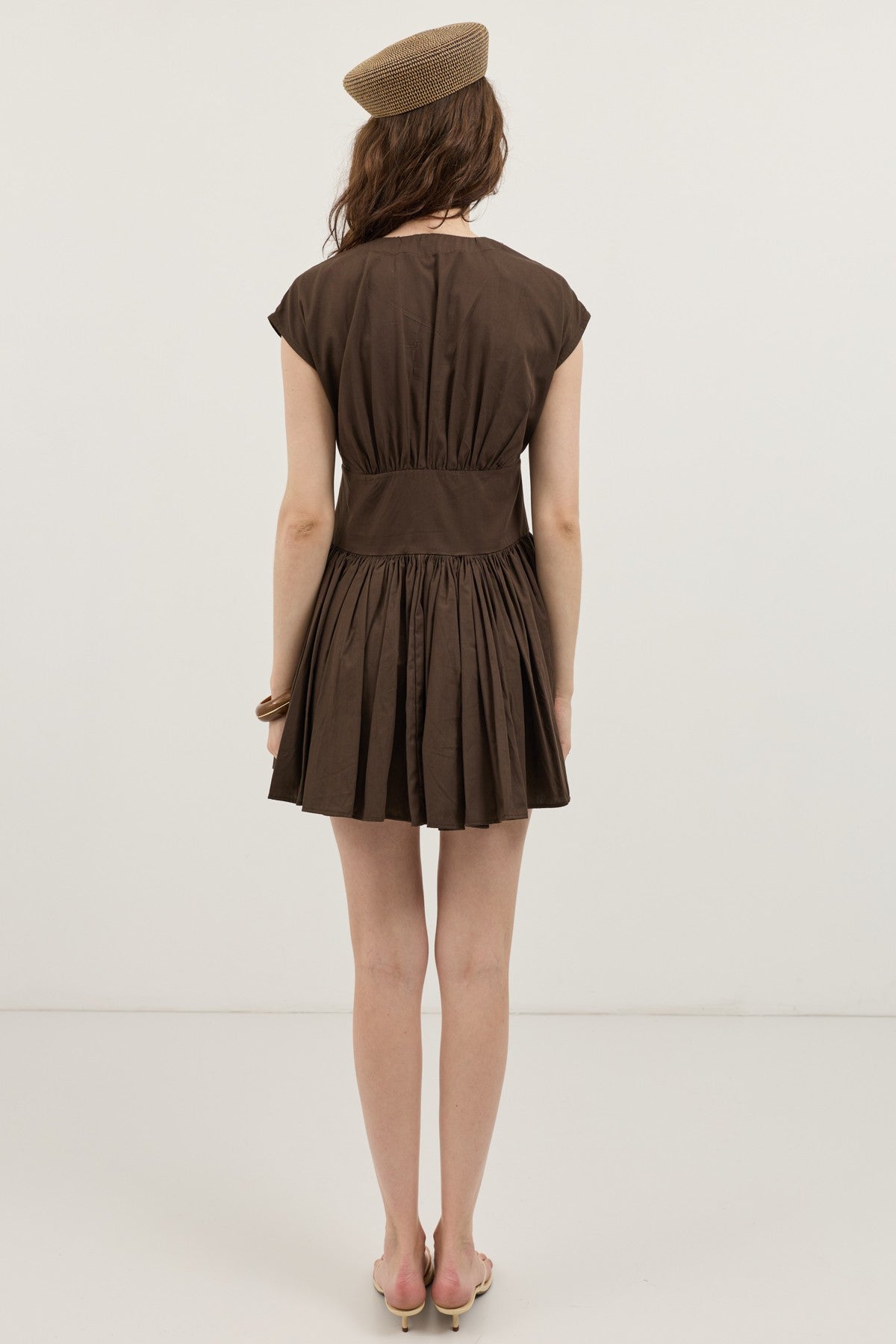 Antioch Sarı Mini Poplin Kadın Elbise