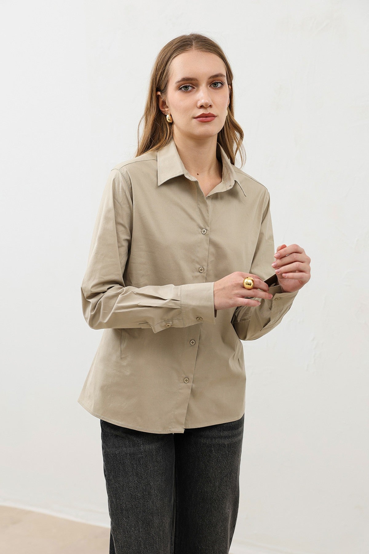Antioch Basic Slim Fit Kadın Gömlek
