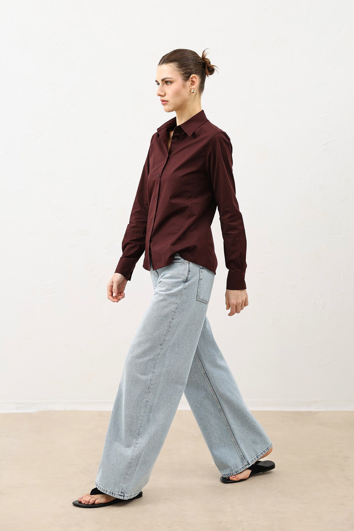 Antioch Basic Slim Fit Kadın Gömlek