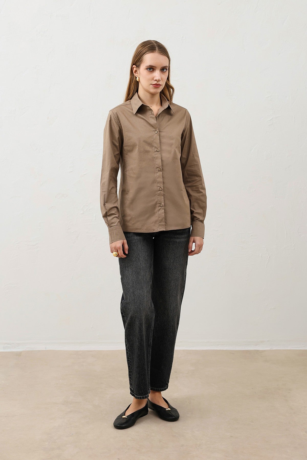 Antioch Basic Slim Fit Kadın Gömlek
