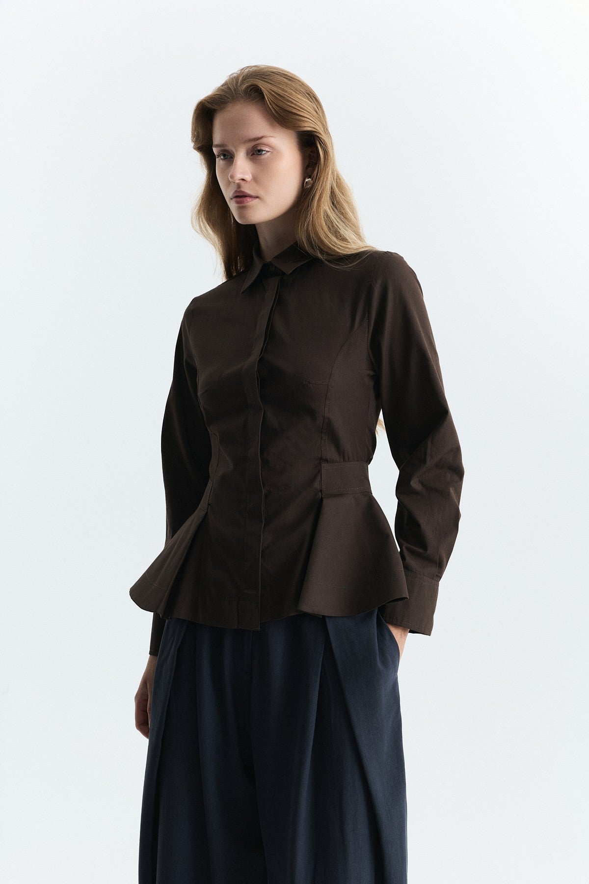 Pens Detaylı Slim Fit Gömlek