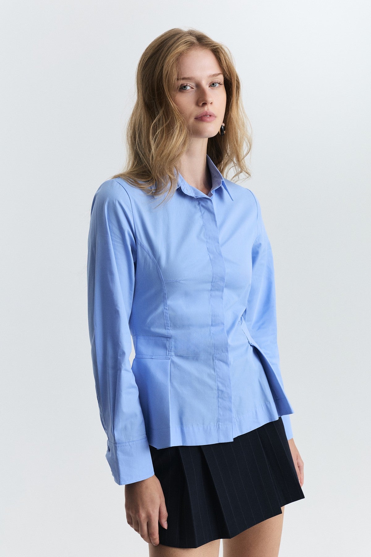 Pens Detaylı Slim Fit Gömlek