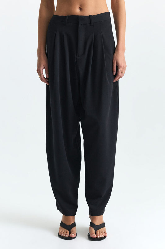 Çift Pileli Barrel Fit Pantolon