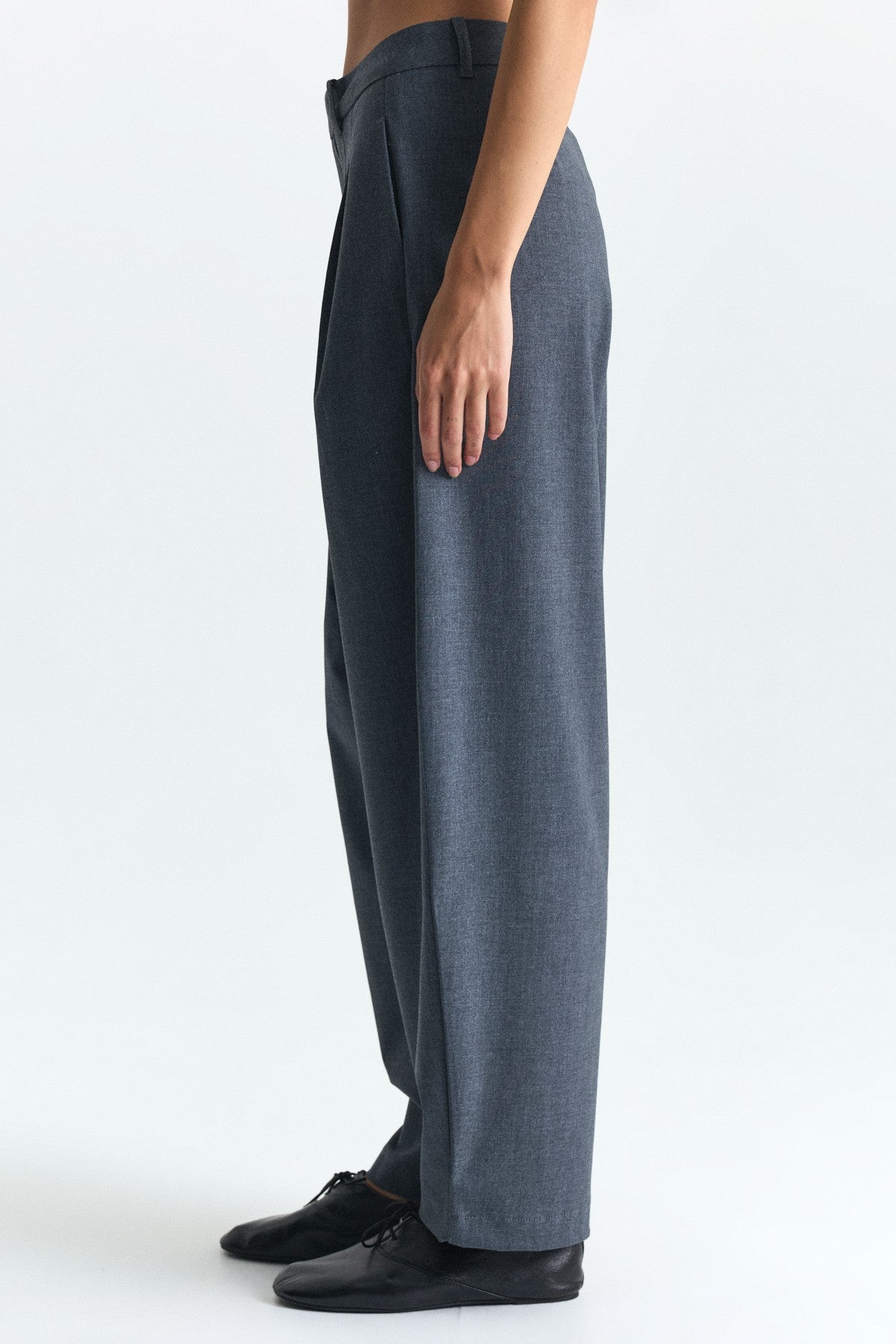 Çift Pileli Barrel Fit Pantolon