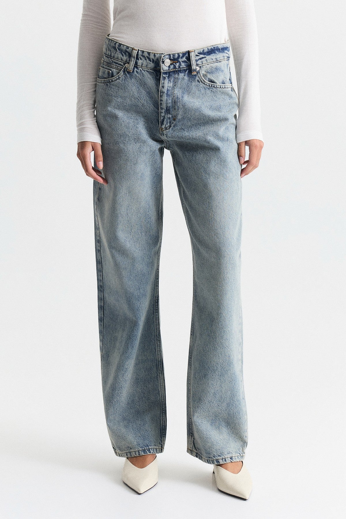 Yüksek Bel Straight Fit Jean