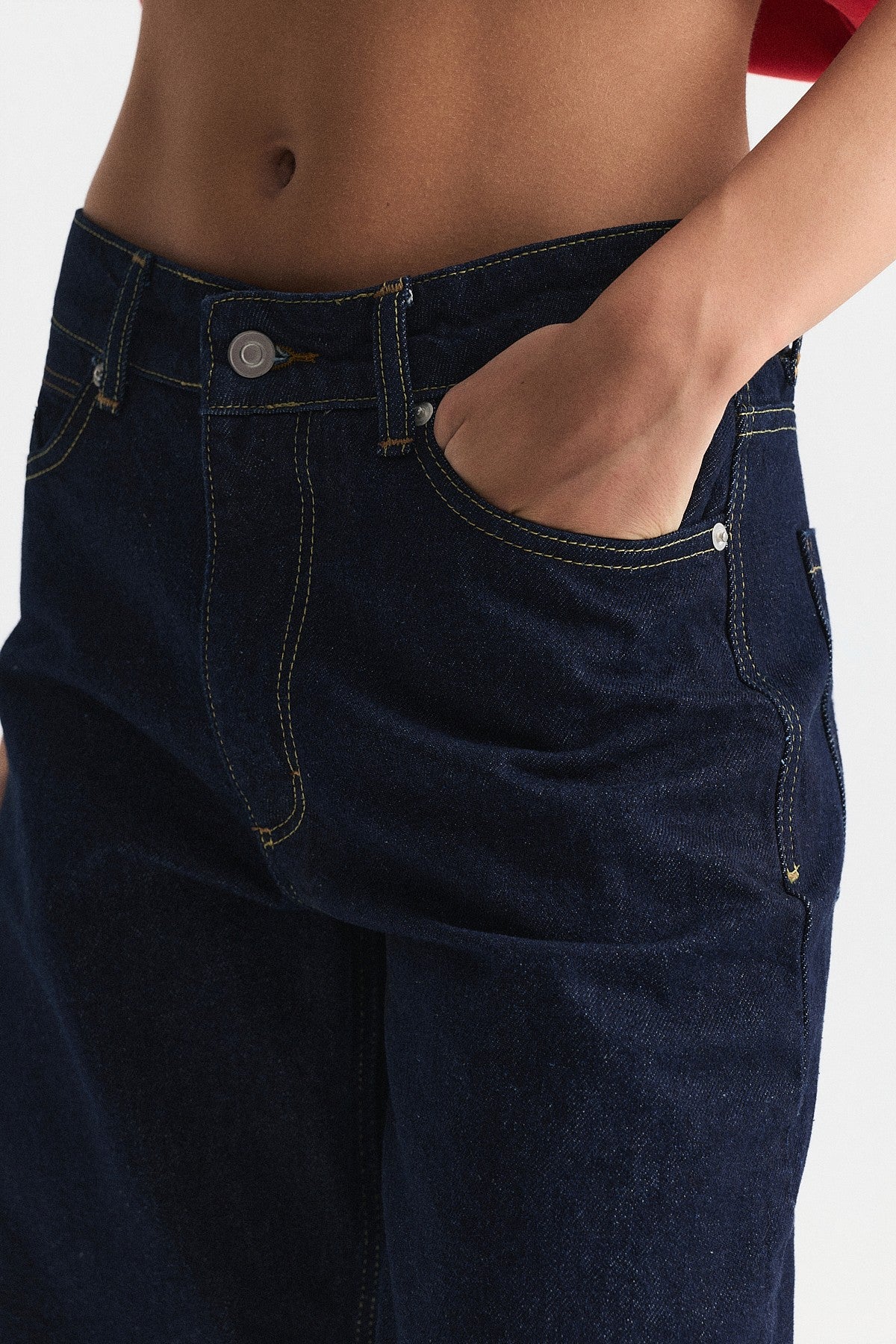 Yüksek Bel Straight Fit Jean