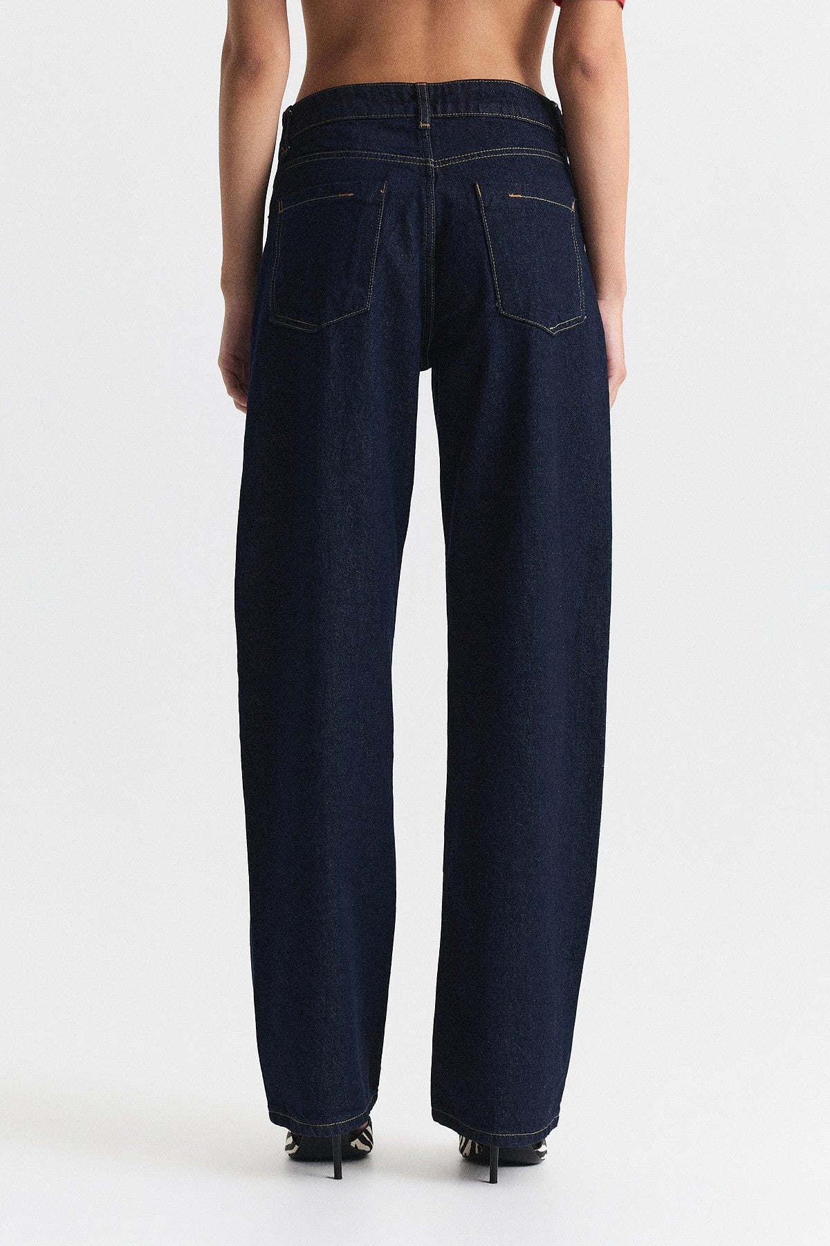 Yüksek Bel Straight Fit Jean